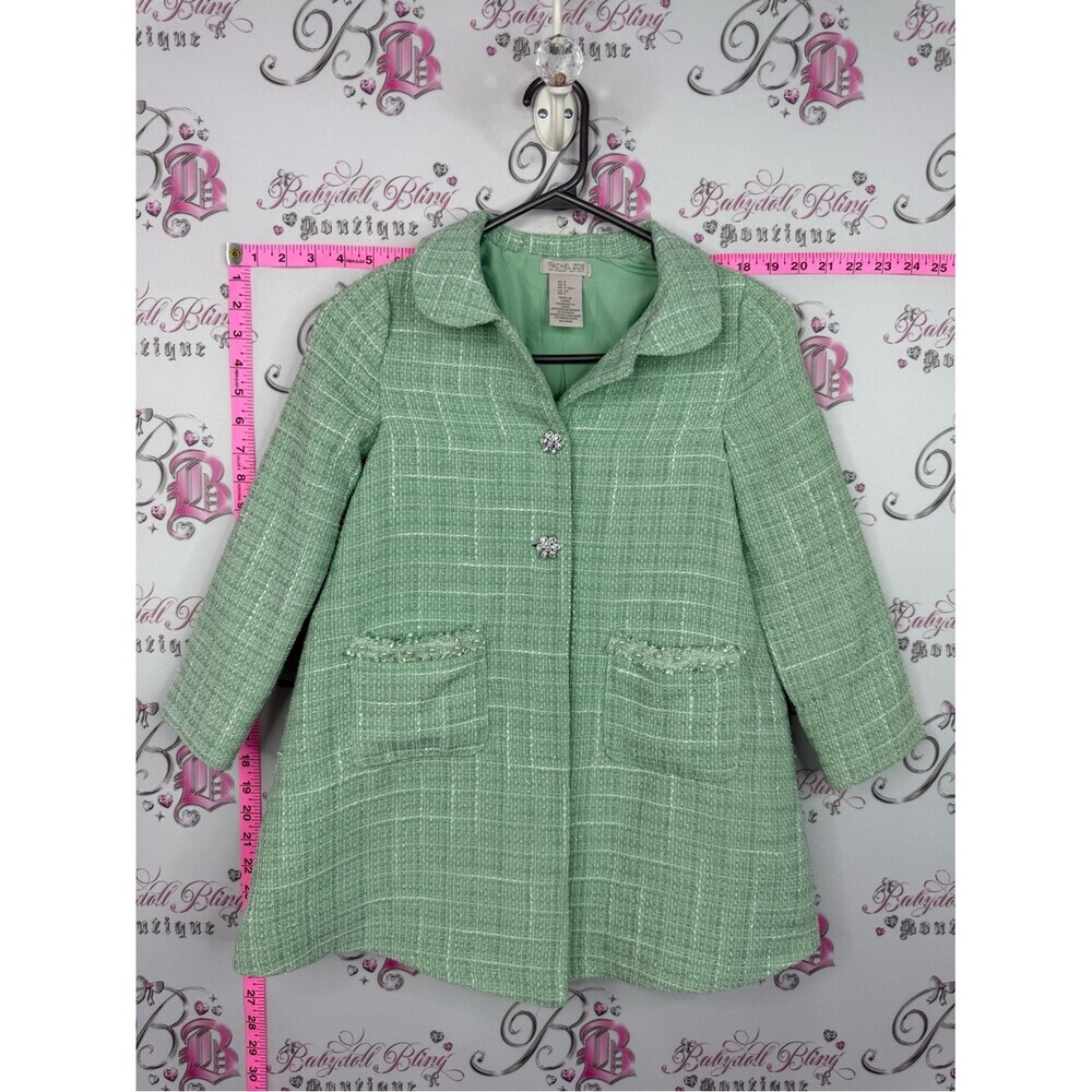 Rachel Zoe blazer Mint Green Tweed Coat Jacket